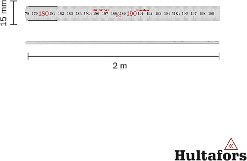 Original Schwedenmeter® I Zollstock 2m aus Glasbirke I Made in Sweden I Gliedermaßstab mit Gelenken aus Schwedenstahl I Hochwertiger & langlebiger Meterstab der EU-Klasse III I Hultafors I 100004 - Cheap-Us