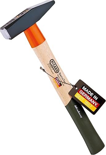 PICARD Schlosserhammer SecuTec Nr. 12 HS 300g | Deutsche Qualität | Ergonomischer Hickorystiel | Ideal für Industrie & Baustelle | DIN 1041 Zertifiziert | Made in Germany seit 1857 - Cheap-Us