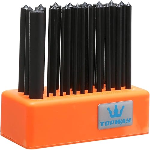TOPWAY 28Pcs Transfer Punch Set, 125 mm Maschinistengewindestanzen Handwerkzeugsatz, 2,4-13,4 mm (3/32 '- 17/32') - Cheap-Us