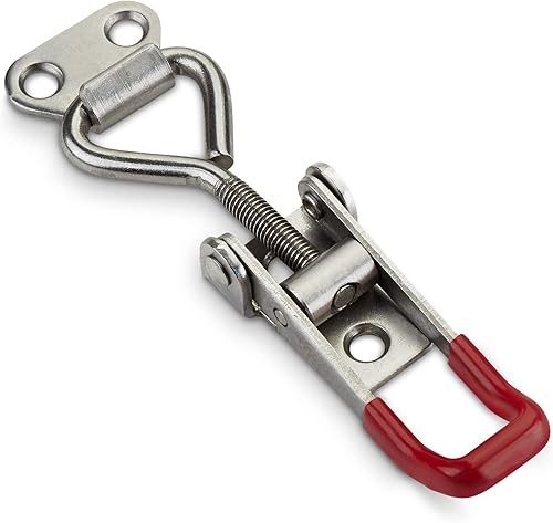 4er Set JUNKER Spannverschluss M6 (Haltekraft 220kg, abschließbar) Stahl verzinkt verstellbarer Kistenverschluss - Cheap-Us