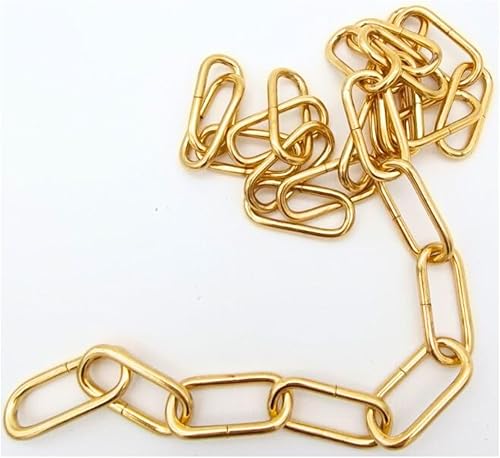 1 m schwere, goldene Kette für Kronleuchter, Draht 4,5 mm – Maschenweite 47 mm x 21 mm - Cheap-Us