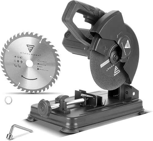 STAHLWERK Metall-Trennsäge MT-205 ST Kappsäge | Gehrungssäge | Metallsäge mit 1.200 W und 5.000 U/min zum professionellen Schneiden von Stahl, NE-Metallen, Eisen- und Guss-Profilen - Cheap-Us