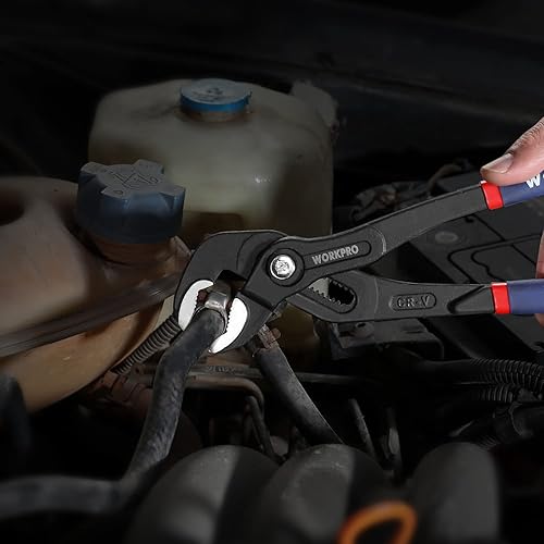 WORKPRO Profi Wasserpumpenzange 305mm, Rohrzange aus Cr-V Stahl, verstellbar Schnellspanner mit Rillen-Gleitgelenk Max. Öffnung: 50mm - Cheap-Us