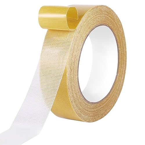 Jortmrd 3cmx20m Teppichklebeband Doppelseitig Klebeband Gewebe Doppelklebeband Extra Stark für Teppich Gewebeband Dünn Teppichverlegeband Rückstandslos - Cheap-Us