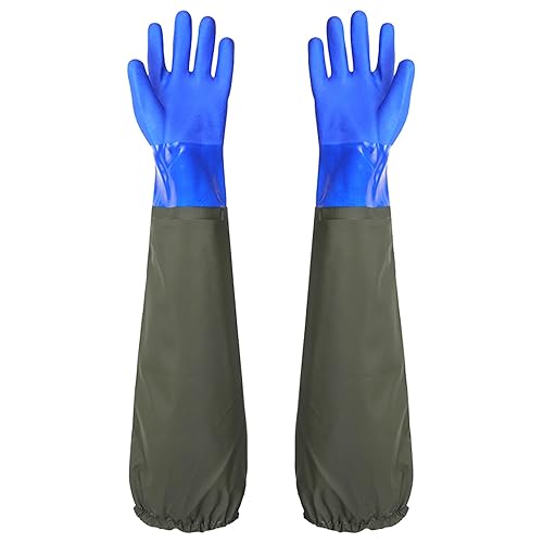 Orssmigs 1 Paar 70cm Gummihandschuhe Lang Teichhandschuhe Lang Wasserdicht Resistente Handschuhe Wiederverwendbare für Fischerei, Pflanzenbau, Maschinenwartung, Petrochemische Industrie usw - Cheap-Us