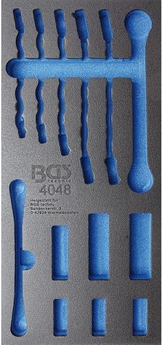 BGS 4048 | Werkstattwageneinlage 1/3: Offene Ringschlüssel und Spezial-Einsätze (10 mm (3/8')) | 13-tlg. - Cheap-Us