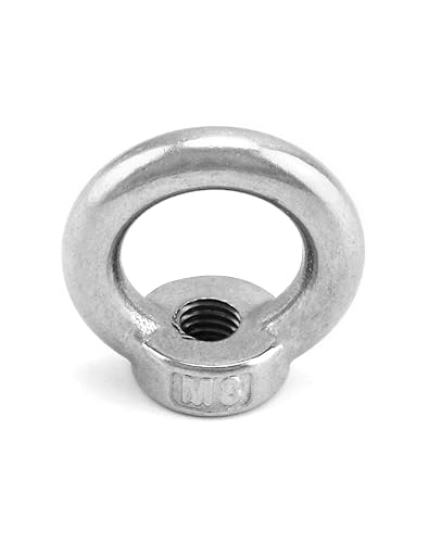 QWORK® 6 Stück Ringmuttern M12, 304 Edelstahl, Ringösen M12, Ringschrauben, für Hebezubehör - Cheap-Us
