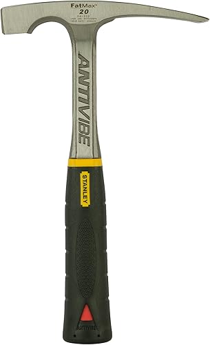 STANLEY Maurerhammer Antivibe (570 g Kopfgewicht, mit Vibrationsdämpfung, Stahlstiel, thermoplastischer Gummigriff) 1-54-022 - Cheap-Us