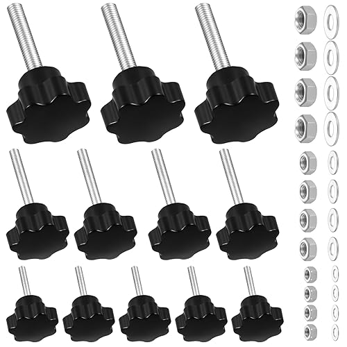 Knpwer 30 Stück Sterngriffschraube M4 M6 M8 3 Größen Spannknopf Innengewinde Spannmutter - Cheap-Us