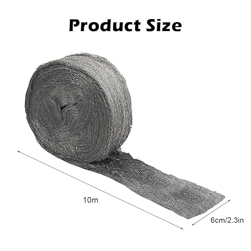 DASIAUTOEM 4 Stück Stahlwolle Gegen Mäuse 20m mit Arbeitshandschuhen Schere Fein Gegen Nagetiere Steel Wool Stahlwolle für Löcher und Wand Risse von Haus,Garten und für Reinigen und Polieren - Cheap-Us