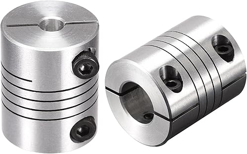 sourcing map 2Stk Motorwelle 5mm auf 12mm Spiralförmiger Strahl Koppler Kupplung 25mm Durchmesser 30mm Länge - Cheap-Us