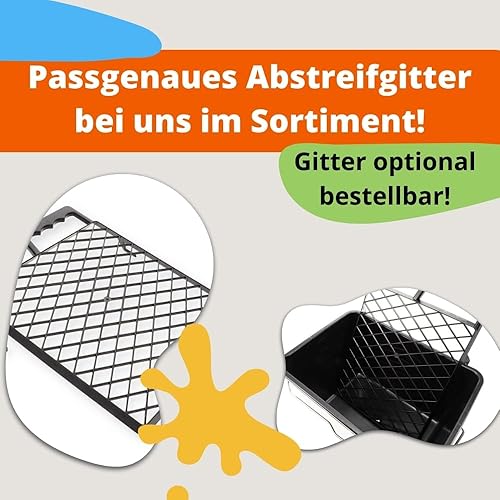 GarPet Farbeimer 3 Stück 12 L leer mit Ausgießer Skala Eckig Kunststoff Misch Maler Eimer Kübel - Cheap-Us