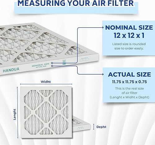 Handua 12 x 12 x 1 Luftfilter MERV 8, beschichteter Ofen AC Air Ersatzfilter, 4 Stück (tatsächliche Größe: 29,8 x 29,8 x 1,9 cm) - Cheap-Us
