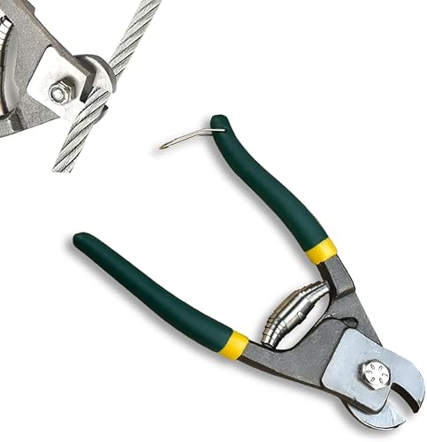 DECARETA Drahtseilschneider Chrom-Vanadium Drahtschneider Zange Grün Drahtseilschere Stahlseil 200mm Edelstahlseil Schneidzange PVC Griff Drahtseil Schneiden Kabelschneider Drahtkabelschneider - Cheap-Us