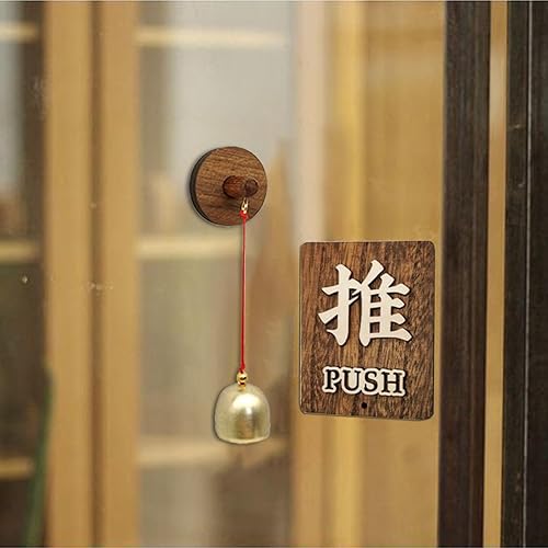 Ladenbesitzer-Glocke zum Öffnen der Tür,Ladenbesitzer-Glocke zum Öffnen der Tür, Türklingel für Unternehmen, Selbstklebende, einzigartige und kreative Retro-Ladentürklingel für, Restaurant, - Cheap-Us