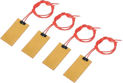 sourcing map Heizfolie Heizplatte, 12V 7W Polyimid Heizpad, selbstklebende PI Heizelemente Folie 50mmx25mm Heizstreifen für konstante Temperatur, Packung mit 4 Stück - Cheap-Us