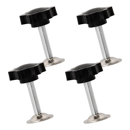 Dokeno 4 Stück Schrauben mit Griff M8 x 35 mm Rändelschrauben Gewinde Klemmknopf Sternschraube mit M8 Nutensteine Kunststoff Handknob Flügelschraube für Maschine Industrie Ausrüstung - Cheap-Us