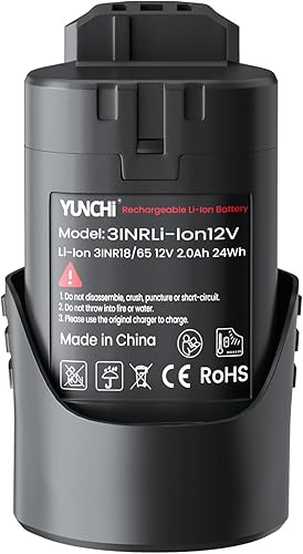 YUNCHI Ersatzakku 2.0 Ah für Bosch Akku 12V, Kompatibel mit Bosch Professional 12V System - Cheap-Us