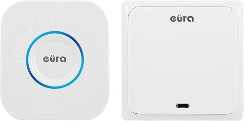 Batterielose Funk-Türklingel CHILL-OUT WDP-82H2 von Eura, Außenbereich Wasserdicht Kabellose Klingel 100m Reichweite 58 Klingeltöne 4 Lautstärkestufen - Cheap-Us