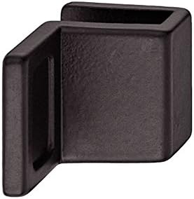 Gedotec Glastürgriff Schrank Möbelgriffe für Glastüren - Ziehgriff zum Klemmen - Glasdicke 4-6 mm - Zinkdruckguss schwarz - Griff für Schranktüren & Glastüren - 2 Stück - Design Spiegel-Türgriff - Cheap-Us