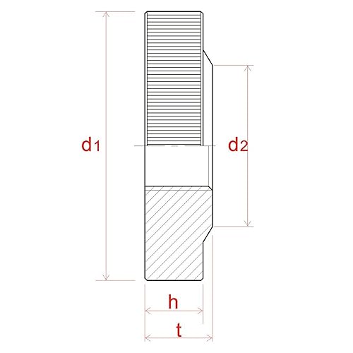 M2 Rändelmuttern Niedrige Form, Legierter Stahl, Nickel, 20 Stück - Cheap-Us