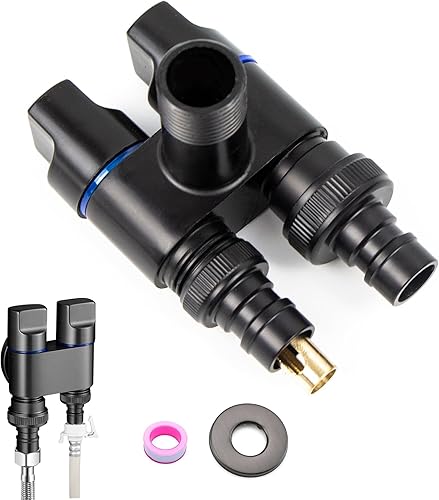 Kombi Eckventil 1/2 x 3/4 zoll Eckregulierventil - Universal Ventile Geschirrspüler Doppel-Geräteventil Steuerventil Doppelschalter Drei-Wege-Eckventil für Badezimmer, Waschbecken, Armaturen - Cheap-Us