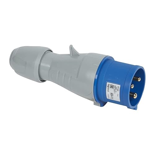 LEGRAND, CEE 32A Stecker, blau 3-polig (2P+PE), 6h (230V/32A), Schutzart IP44, IK09, 090107 - Cheap-Us