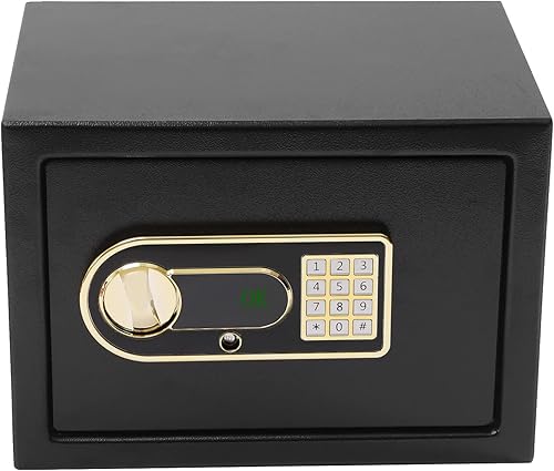 22L Safe Tresor, Möbeltresor Feuerfest Wasserdicht mit Doppelschlüssel, Wandtresor mit Diebstahlsicherung, Doppelbolzenverriegelung (35 * 25 * 25cm) - Cheap-Us