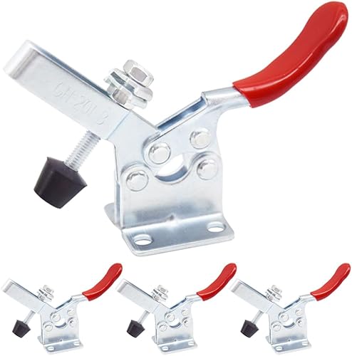 CEEYSEE 4 Stück Schnellspanner GH-201-B Kniehebelspanner Verstellbar 90 KG Horizontal Toggle Clamp Waagerecht Spanner Handwerkzeuge für Zimmerei, Maschinenbetrieb (GH-201-B) - Cheap-Us