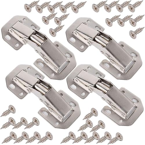 4 stk Scharniere Aufschraubscharniere 104 * 43mm Öffnungswinkel 90°für Schrank Möbel Schranktür Küchenschrank Tür Möbelscharniere Schrankscharnier Aufschraubscharnier Scharnier - Cheap-Us
