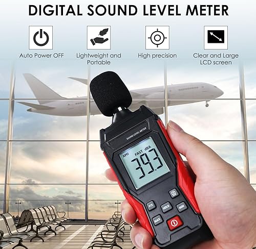 Dezibel-Messgerät Schallpegelmesser 30-130dB Handheld-Schallpegelmesser mit kapazitivem Mikrofonsensor HD-Hintergrundbeleuchtungsanzeige Lärmmesser Dezibelüberwachungstester - Cheap-Us
