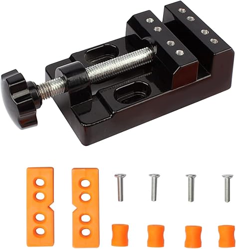 aleawol Mini Schraubstock, Universal 57mm Mini Bohrmaschine Bank Schraubstock Clamp, Aluminiumlegierung Kleine Schraubstock Bohrmaschine DIY für Nussbaum Schmuck - Cheap-Us
