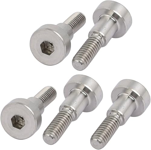 sourcing map 5Stk. 304 Edelstahl Schulter Bolzen 5mm Schulter Dmr 6mm Länge M4 Gewinde de - Cheap-Us