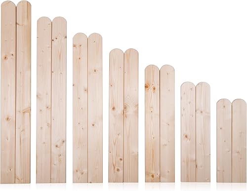 AZZAP Zaunlatten 140cm 15 Stück Holzzaun Holz Zaun Brett Zaunbrett Gartenzaun - Cheap-Us
