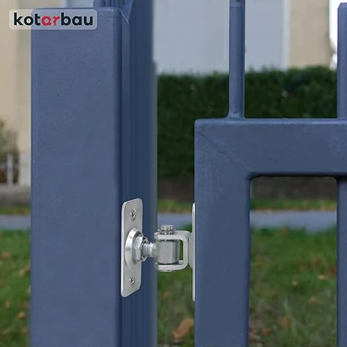 KOTARBAU® Torband Verstellbar Türangeln M12 zum Schrauben Doppelsockel S235JR Stahl Galvanisch Verzinkt Türscharniere Silber Einstellbares Scharnier Torscharniere Türband Torangel - Cheap-Us