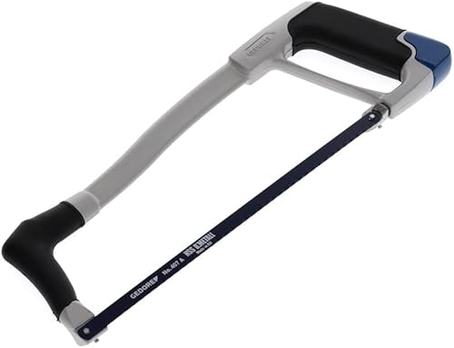 GEDORE Bügelsäge, Bimetall-Sägeblatt No. 407 A, Leichter Aluminium-Druckguss, Silber/Schwarz/Blau - Cheap-Us