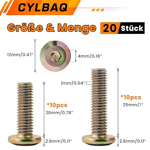 CYLBAQ 584 Stück M4 M5 M6 Sechskantschrauben, 10mm-50mm Kohlenstoffstahl bolzen mutter set mit Muttern Unterlegscheiben Vollgewindeschrauben Maschinenschrauben Gewindeschrauben zur Reparatur - Cheap-Us