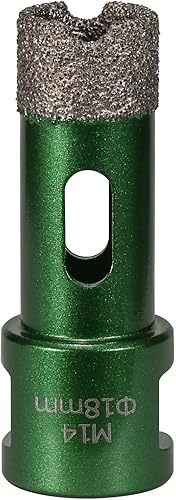 Vearter 6mm Trocken Fliesenbohrer, M14 Gewindeanschluss Vakuumgelötete Lochsäge Diamantbohrer für Mauerwerk, Bohrkrone für Fliesen, Marmor, Granit, Porzellan, Beton und Quarzstein - Cheap-Us