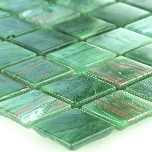 Glasmosaik Fliesen Matte Goldstar Grün Dekor Effekt Boden Bad Wand Dusche Küche - Cheap-Us