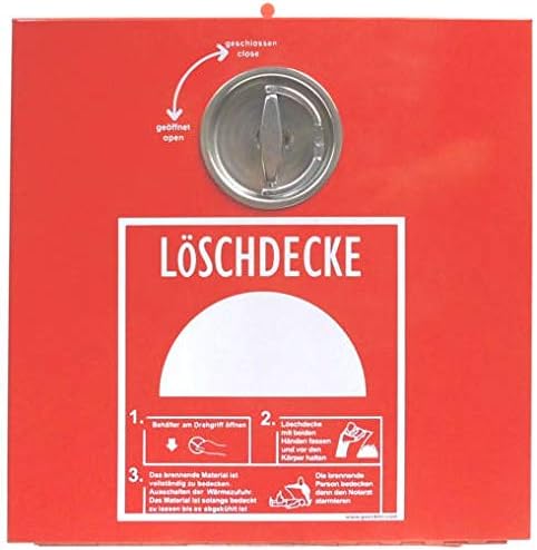 Löschdeckenbox aus Stahlblech rot - Cheap-Us