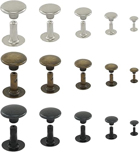 GETMORE Parts Hohlnieten, Einzelkopf, Einzelkopfniete, einseitig verschlossen, zweiteilig, Stahl - ab 100 Stück, 7 mm, antik - Cheap-Us
