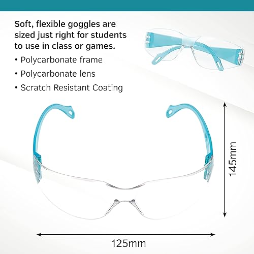 Wissenschaftliche Schutzbrille für Kinder, bequeme und kratz- und stoßfeste Schutzbrille, kristallklarer Augenschutz, Polycarbonat-Material, 2 Farben – 1 Schutzbrille pro Bestellung - Cheap-Us