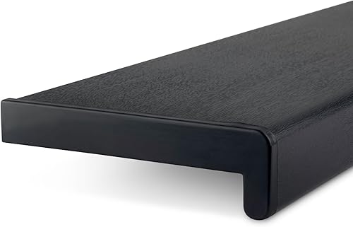 TJ Fensterbank Innen Kunststoff Graphit Optik / 10 x 80 cm Fensterbank inkl. Seitenabschluss/PVC Fensterbank nach Maß/Fensterbank Innen kratzfest und feuchtigkeitsundurchlässig - Cheap-Us