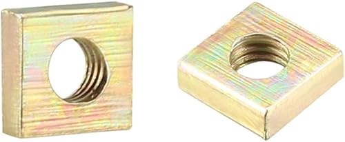 sourcing map 100 Stücke Vierkantmuttern M3x5,5mmx2mm gelb verzinkt metrisches Sortiment Kit - Cheap-Us