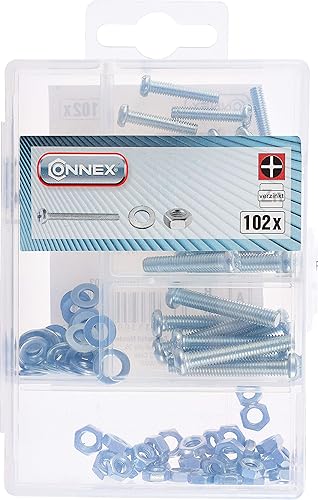 Connex Nagel-Sortiment 200-teilig - Diverse Größen - Versenkt - Vorsortiert in praktischer Kunststoffbox - Geeignet für Haus, Hobby & Werkstatt / Sortimentskasten / Sortimentsbox / DP8500101 - Cheap-Us