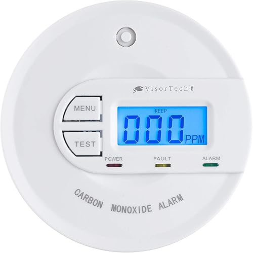VisorTech Kohlenmonoxidmelder: Kohlenmonoxid-Melder mit 10-Jahres-Sensor & Display, 85 dB, EN 50291 (CO Melder Kohlenmonoxidmelder, Digitale Kohlenmonoxid Melder, Co2 Messgerät) - Cheap-Us