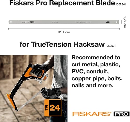 Fiskars Pro Klappbare Zugsäge, Sägeblattlänge: 15 cm, 19 TPI, Schwarz/Orange, PowerTooth, 1062932 - Cheap-Us