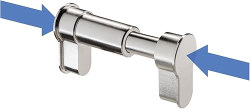 EASYBLIND Universal-Blindzylinder verstellbarer und feuerfester Profil-Zylinder 50-76 mm Türstärke vernickelt mit Steckmechanismus - Cheap-Us