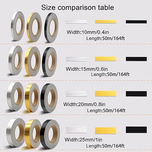 AXYWINBO Keramikfliesen Zierleiste Selbstklebend Bodenband Dichtband,50M*2CM Dekoratives Klebeband,Selbstklebende Bodenbänder,Zierstreifen wasserdichte Ziernähte für Decken Wände Türen Ziernähte - Cheap-Us