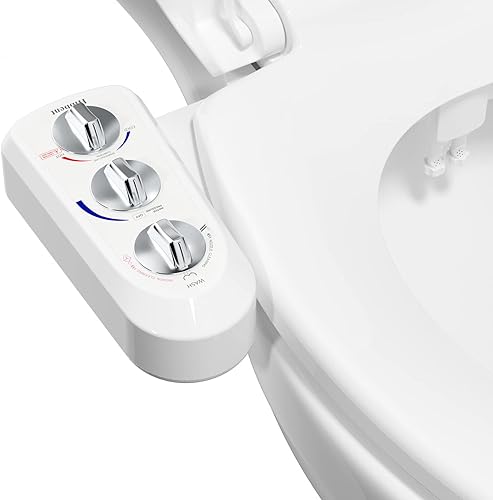 Hibbent WC Bidet, Water Bidet Dusch-WC (ohne Strom),Intimreinigung mit Selbstreinigende Düsen Wasserstrahl regulierbar Po Dusche und Lady-Dusche - Cheap-Us